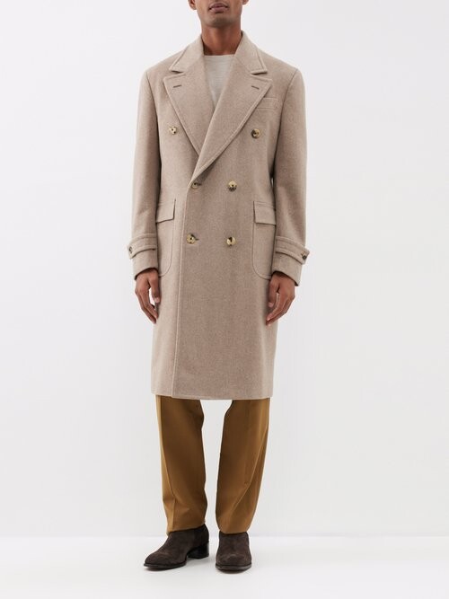 Thom Sweeney Double-breasted Cashmere Overcoat - ShopStyle Raincoats ...