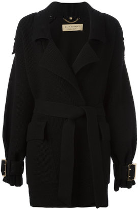Burberry oversized belt cardigan - women - Polyamide/Cashmere/Wool - S
