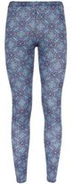Thumbnail for your product : New Look Teens Blue Tile Print Leggings