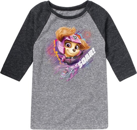 Paw Patrol PawPatrolSkyeSoarRaglanGraphicT-Shirt-AthleticHeather/HeatherBlack-4T