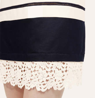 LOFT Petite Linen Cotton Lace Dress