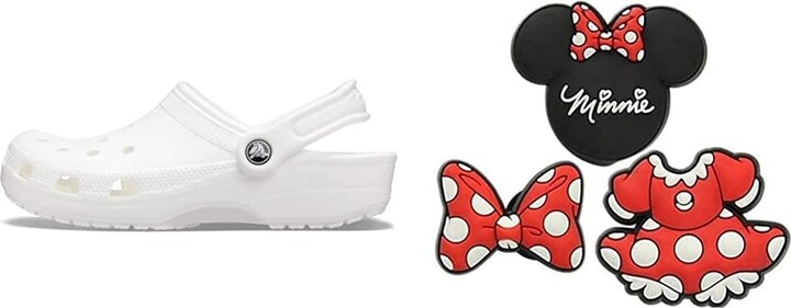 Crocs Jibbitz Minnie Mouse Charms (3-pack) In Black/multi Color/red