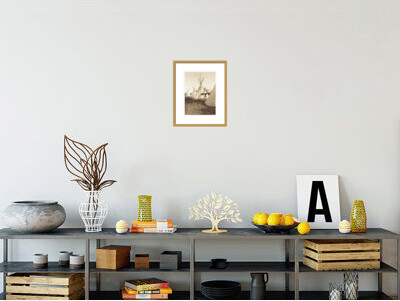 1000Museums Medicine Tripod - Apsaroke (The North American Indian v. IV. Cambridge MA: The University Press 1909) by Edward Sheriff Curtis -Framed Giclee Print