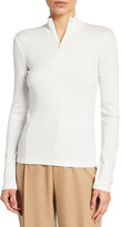 Thumbnail for your product : Vince Half-Zip Long-Sleeve Turtleneck Top