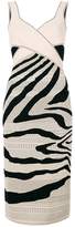 Roberto Cavalli zebra print cut out dress