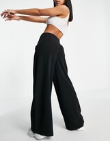Thumbnail for your product : Pimkie wide leg tailored trousers in black