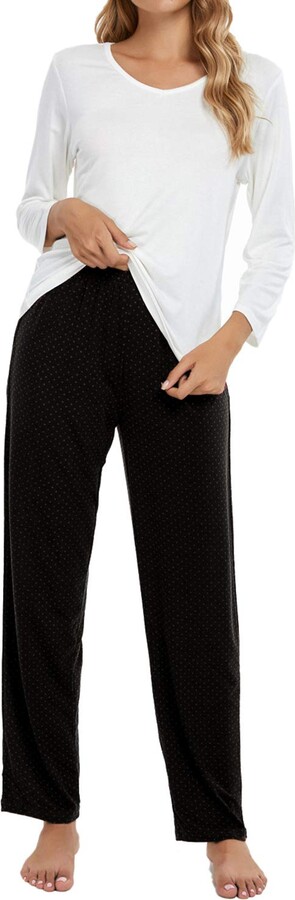 Unifizz Womens Lounge Pants Comfy Pj Bottoms Casual Active Pants Yoga Jogger Sportwear Sweatpants with Pockets 