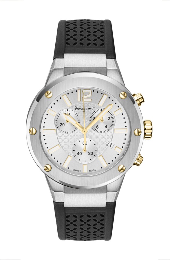 Ferragamo F-80 Chrono Silicone Watch