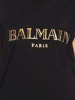 Thumbnail for your product : Balmain Logo Cotton Jersey Sleeveless T-shirt