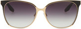 Thumbnail for your product : Barton Perreira Universal Fit Edie Metal/Enamel Sunglasses, Gold/Black