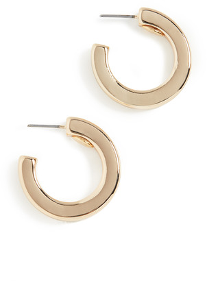 Kenneth Jay Lane Small Polished Gold Open Hoops