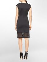 Thumbnail for your product : Calvin Klein Womens Mesh Trim Sleeveless Dress