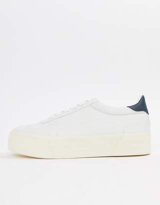 ASOS DESIGN sneakers in white with chunky sole