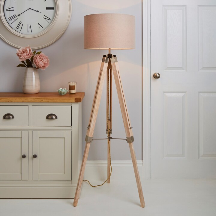Dunelm Trio Tripod Light Wood Floor Lamp Light Wood ShopStyle
