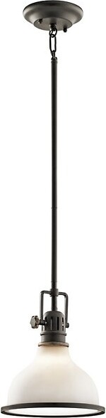 Kichler Hatteras Bay Glass Mini-Pendant in Bronze