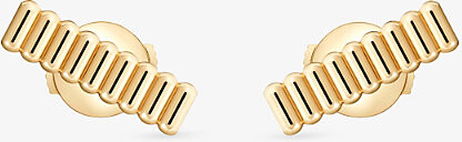 Boucheron Yellow Gold Quatre Grosgrain 18ct Yellow-Gold Stud Earrings 1 Size