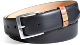 Thumbnail for your product : Paul Smith Leather Belt with Striped Keeper