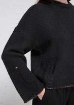 Thumbnail for your product : Raquel Allegra Melange Alpaca Boxy Crew Sweater