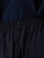 Thumbnail for your product : eskandar Wide-leg Wool-blend Trousers - Navy