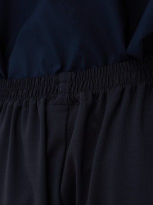 eskandar Wide-leg Wool-blend Trousers - Navy