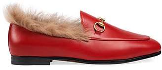 Gucci Women's Jordaan Leather Loafers - Red