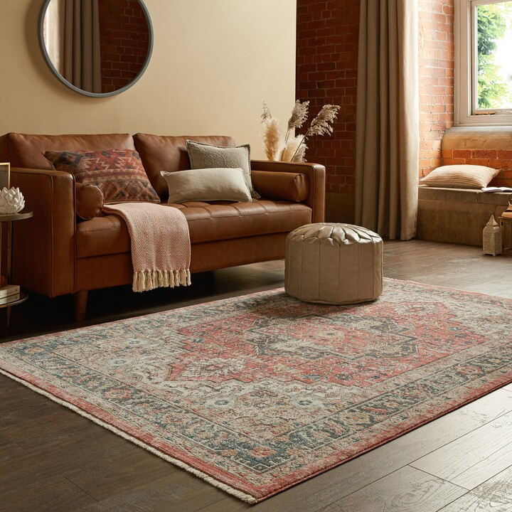 Dunelm Dahria Traditional Rug Red/Blue/Yellow ShopStyle