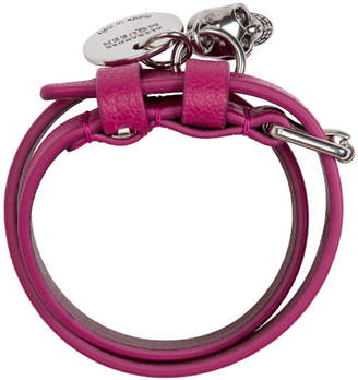 Alexander McQueen Pink and Silver Double Wrap Bracelet