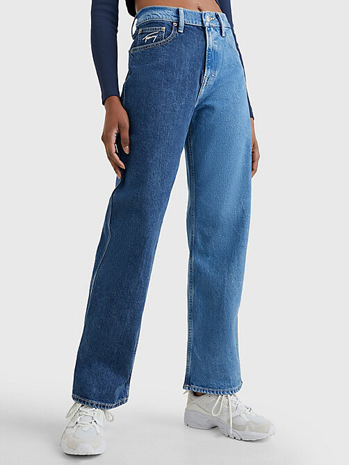 Tommy Hilfiger Betsy Mid Rise Relaxed Two-Tone Jeans ShopStyle