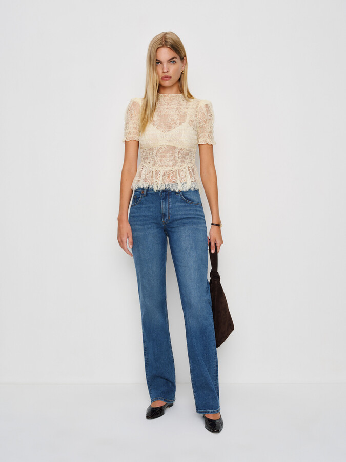 Elton Mid Rise Super Stretch Straight Jeans