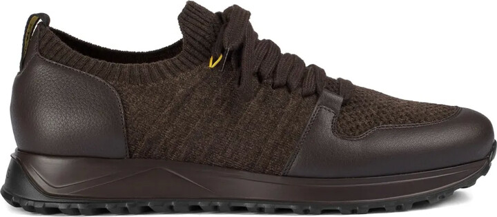 Doucal's Lace-Up Leather Sneakers