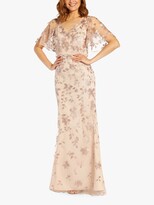 Thumbnail for your product : Adrianna Papell Curve Floral Embroidery Dress, Champagne