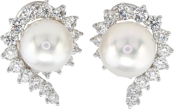 Angela Cummings For Assael Fine Pearl 4.20 Ct Diamond Earrings