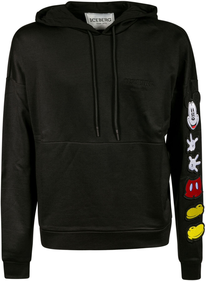Iceberg Mickey Mouse Patched Hoodie ShopStyle