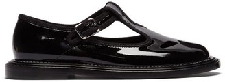 Burberry Patent-leather Dolly Loafers - Womens - Black