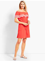 Thumbnail for your product : Talbots Embroidered Off-The-Shoulder Cover-Up
