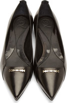 Thumbnail for your product : McQ Black Leather Razor Cat Flats
