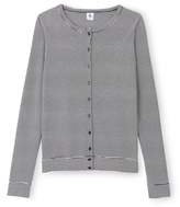 Thumbnail for your product : Petit Bateau Womens Crew Neck Cardigan In Stripeds
