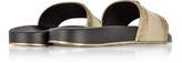 Thumbnail for your product : Versace Gold Metallic Medusa Head Beach Slide Sandals