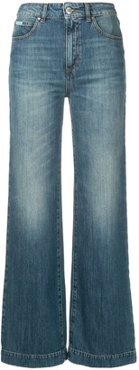 ALEXACHUNG Loose Flared Jeans