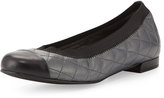 Thumbnail for your product : Stuart Weitzman Quiltable Quilted Ballerina Flat, Anthracite