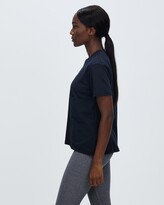 Thumbnail for your product : Under Armour Women's Black Short Sleeve T-Shirts - Live Woven Pocket Tee