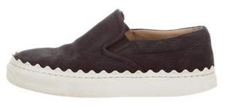 Chloé Ivy Scallop Slip-On Sneakers