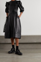 Thumbnail for your product : Simone Rocha Ruffled Leather Midi Dress