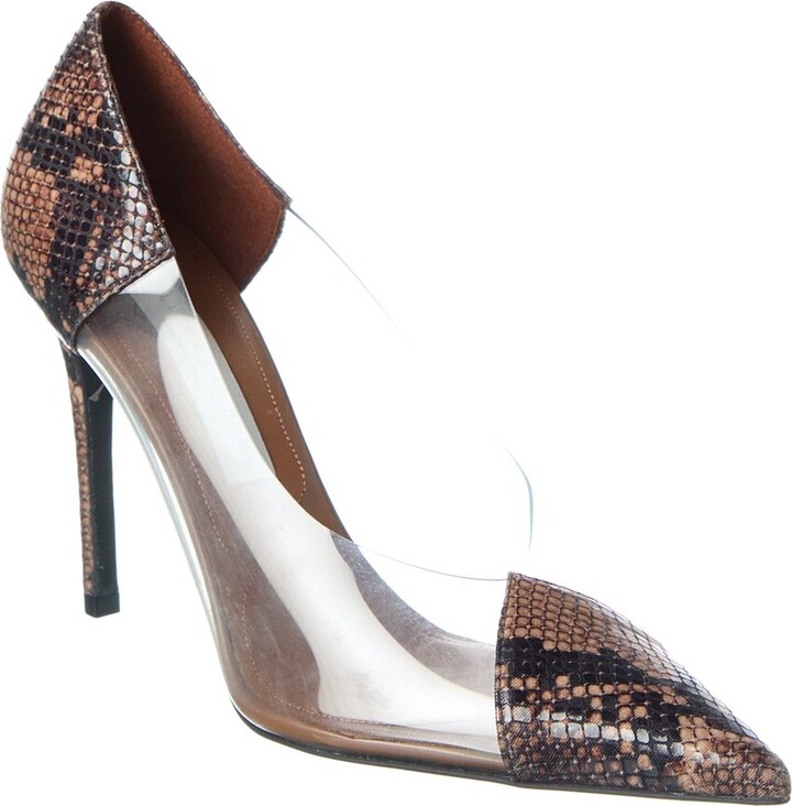 Stella McCartney Iconic Snake-Embossed & Vinyl Pump