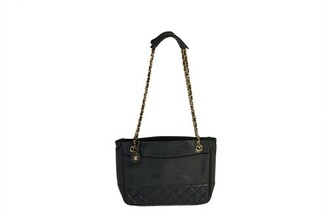 Chanel 80s Black Vintage Shoulder Bag - Vintage Lux - ShopStyle