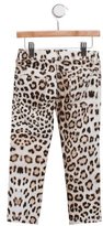 Thumbnail for your product : Roberto Cavalli Girls' Leopard Print Straight-Leg Pants w/ Tags