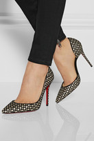 Thumbnail for your product : Christian Louboutin Iriza 100 flocked glitter-finished pumps