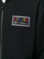 Thumbnail for your product : Versus Chest Logo Patch Zip Hoodie