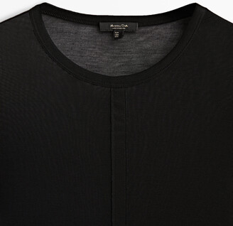 Massimo Dutti Semi-Sheer T-Shirt With Seam Detail - ShopStyle