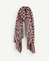 Thumbnail for your product : Ann Taylor Checked Fringe Scarf